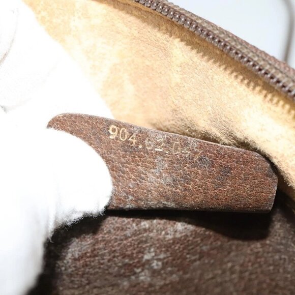 GUCCI GG Supreme Web Sherry Line Bag PVC Beige Gold 904 02 047 Auth 132567 - Picture 13 of 16